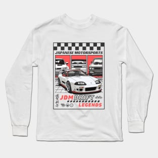 Retro Comic Japanese Racing Supra JDM Long Sleeve T-Shirt